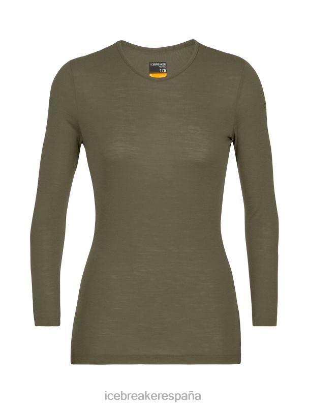 Icebreaker mujer Camiseta térmica de manga larga Merino 175 para uso diario. 0V2J0817 ropa cargarse