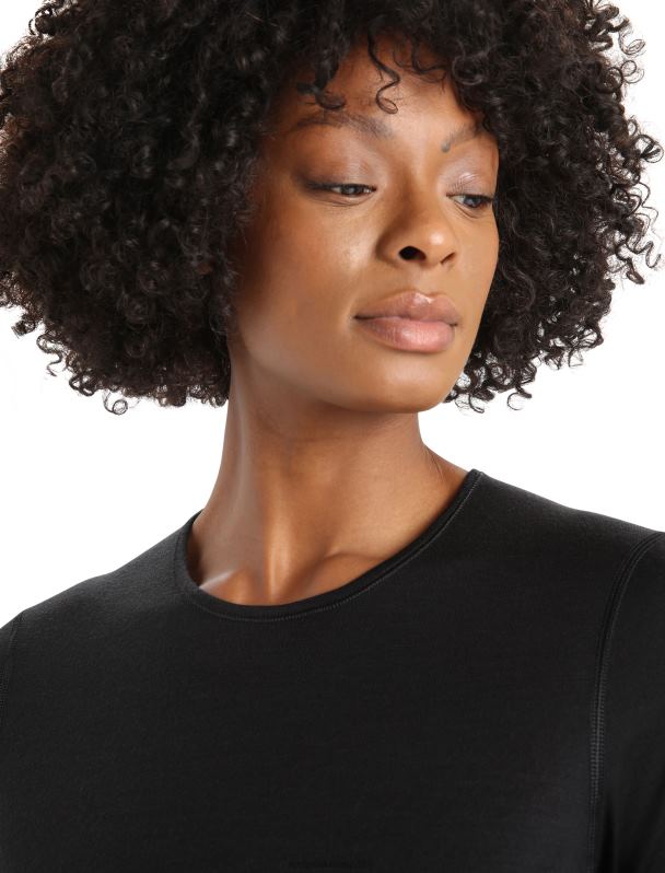 Icebreaker mujer Camiseta térmica de manga larga Merino 200 Oasis 0V2J0557 ropa negro