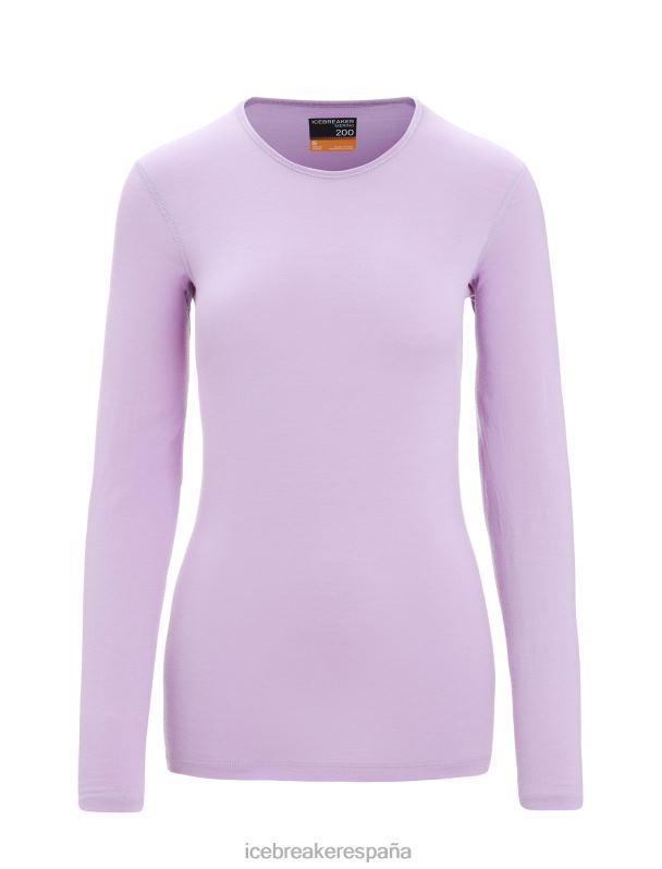 Icebreaker mujer Camiseta térmica de manga larga Merino 200 Oasis 0V2J0561 ropa mirada morada