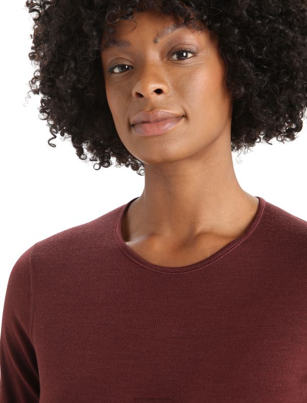 Icebreaker mujer Camiseta térmica de manga larga Merino 200 Oasis 0V2J0802 ropa Café exprés