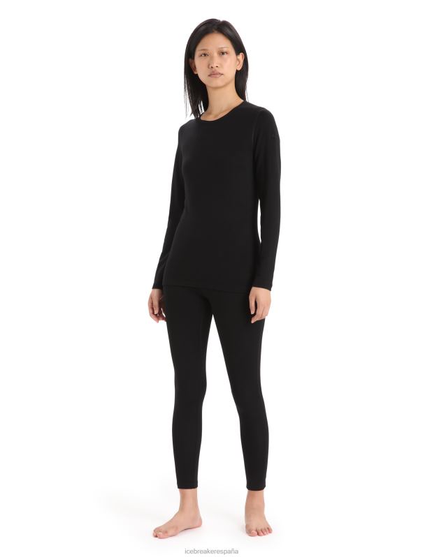 Icebreaker mujer Camiseta térmica de manga larga Merino 260 Tech 0V2J0571 ropa negro