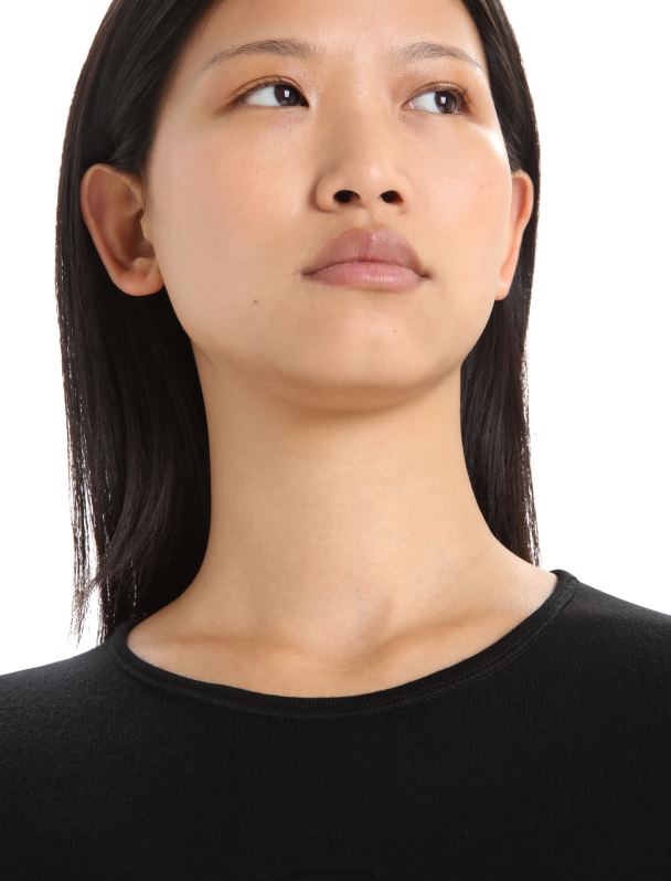 Icebreaker mujer Camiseta térmica de manga larga Merino 260 Tech 0V2J0571 ropa negro