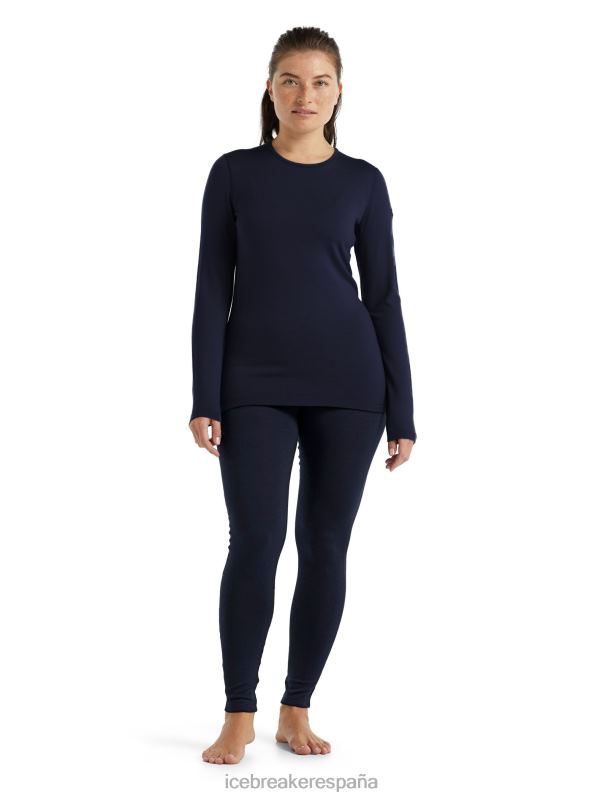Icebreaker mujer Camiseta térmica de manga larga Merino 260 Tech 0V2J0572 ropa azul marino de medianoche