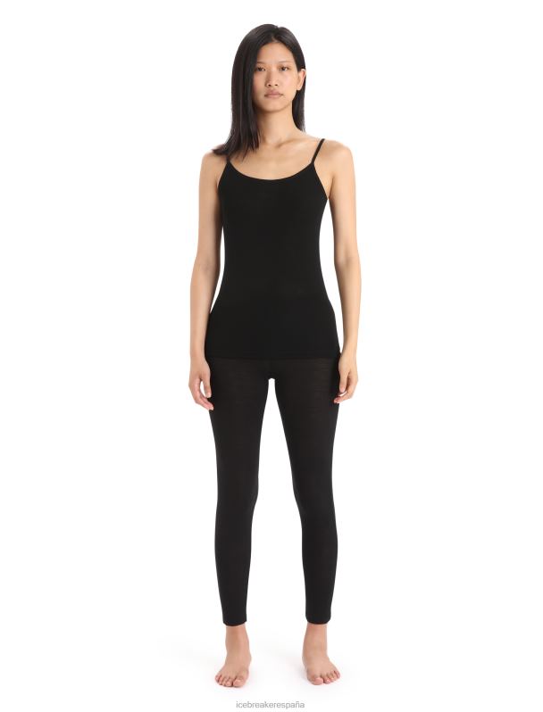 Icebreaker mujer Camiseta térmica de tirantes Merino 175 para uso diario. 0V2J0499 ropa negro