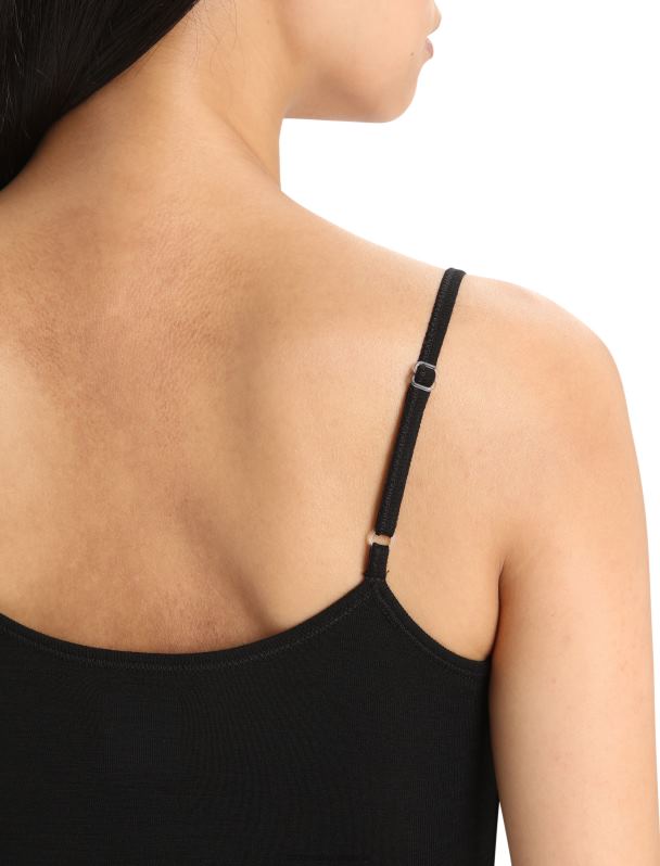 Icebreaker mujer Camiseta térmica de tirantes Merino 175 para uso diario. 0V2J0499 ropa negro