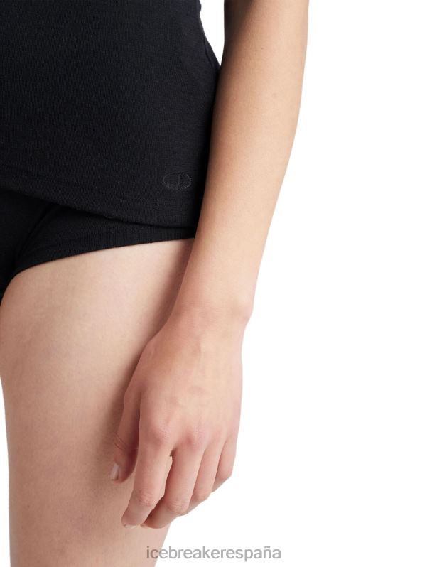 Icebreaker mujer Camiseta térmica de tirantes Merino 175 para uso diario. 0V2J0499 ropa negro