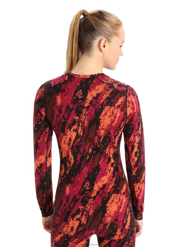 Icebreaker mujer Merino 250 Vertex camiseta térmica de manga larga para tripulación sedimentaria 0V2J0829 ropa cereza/flash