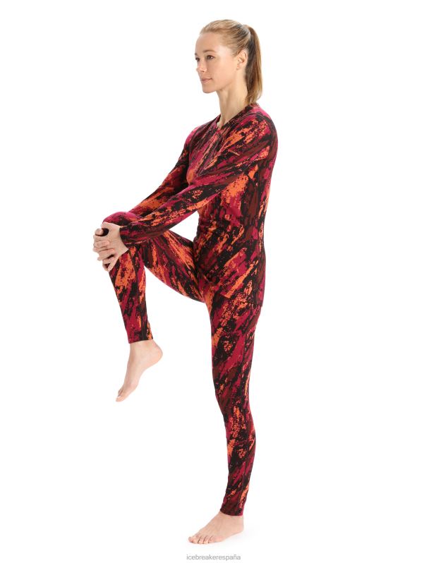 Icebreaker mujer Merino 250 Vertex camiseta térmica de manga larga para tripulación sedimentaria 0V2J0829 ropa cereza/flash