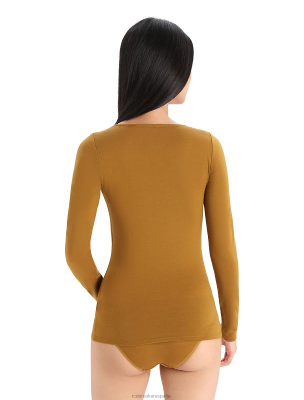Icebreaker mujer top de manga larga con diseño de sirena de merino 0V2J0917 ropa Clavo
