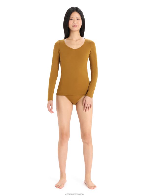 Icebreaker mujer top de manga larga con diseño de sirena de merino 0V2J0917 ropa Clavo