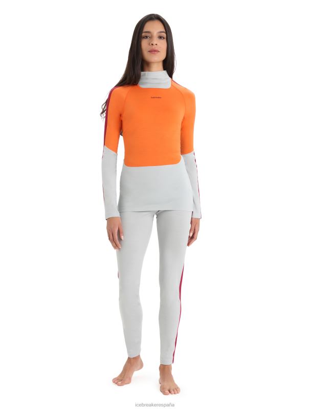 Icebreaker mujer top térmico merino 200 sonebula manga larga cuello alto 0V2J0878 ropa éter/flash