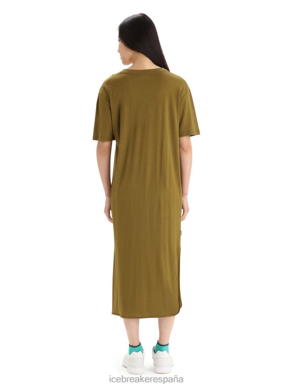 Icebreaker mujer vestido de granero de merino 0V2J0726 ropa algas