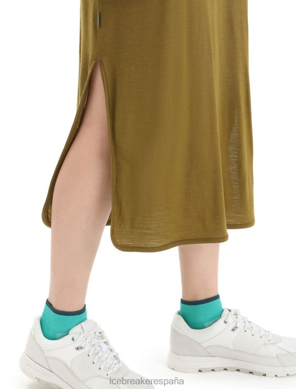 Icebreaker mujer vestido de granero de merino 0V2J0726 ropa algas