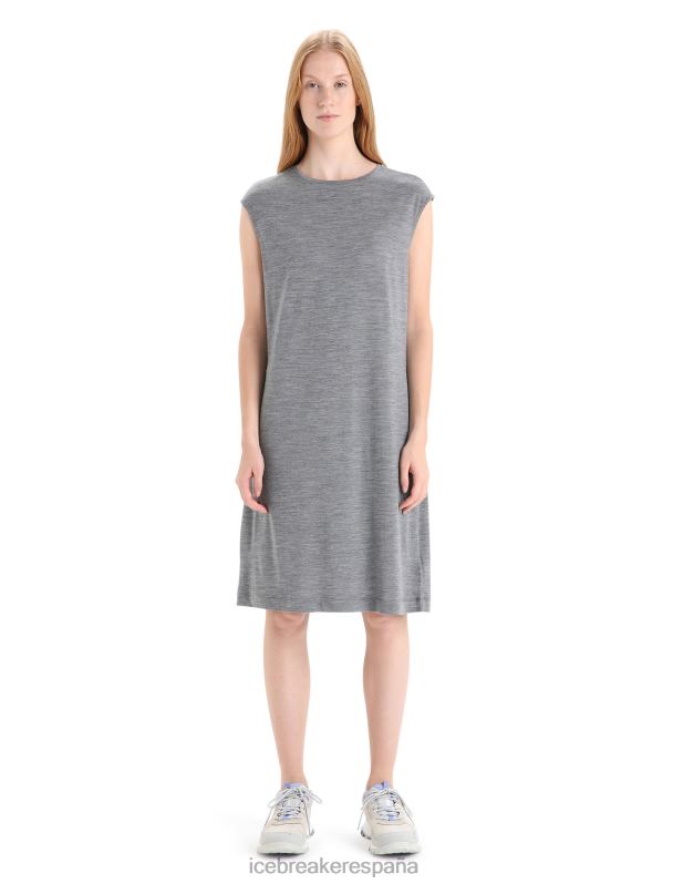 Icebreaker mujer vestido sin mangas de merino granary 0V2J0729 ropa brezo de piedra arenisca
