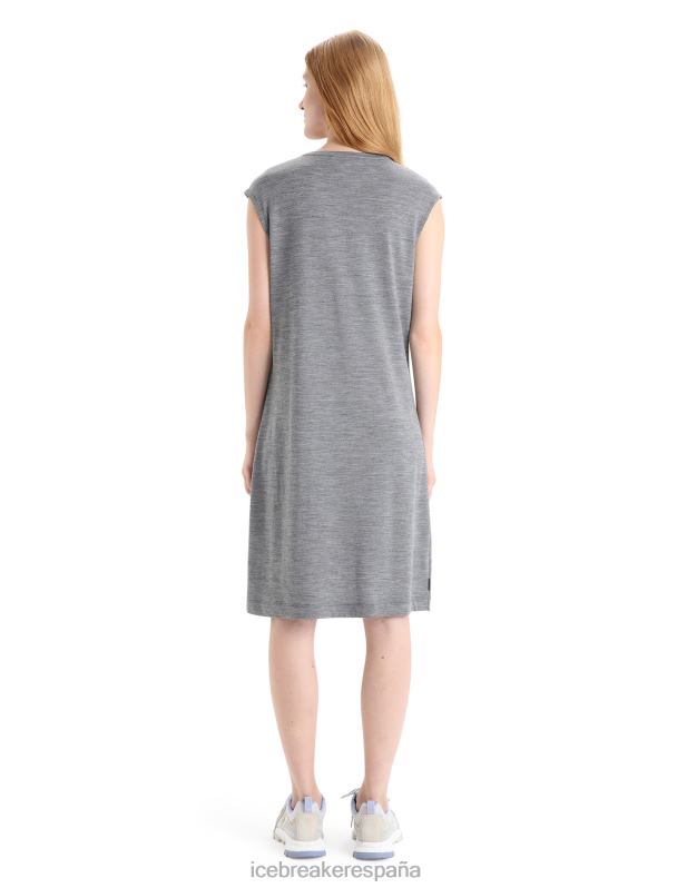 Icebreaker mujer vestido sin mangas de merino granary 0V2J0729 ropa brezo de piedra arenisca