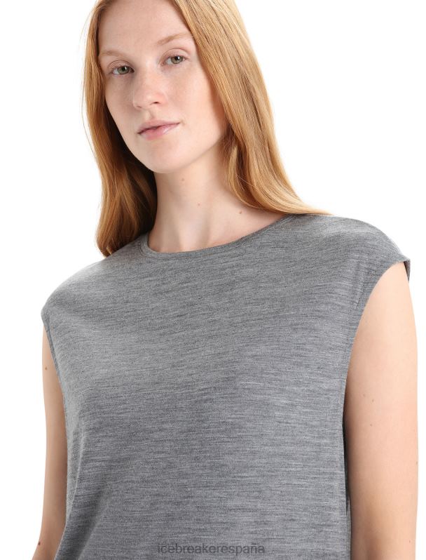 Icebreaker mujer vestido sin mangas de merino granary 0V2J0729 ropa brezo de piedra arenisca