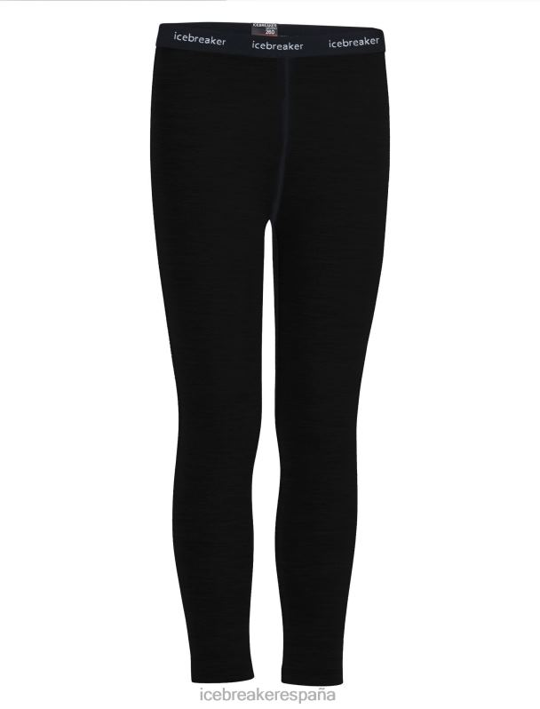 Icebreaker niños leggings térmicos merino 260 tech 0V2J0939 ropa negro