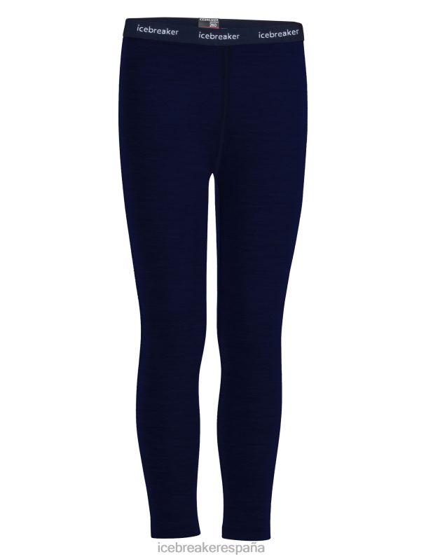 Icebreaker niños leggings térmicos merino 260 tech 0V2J0940 ropa azul marino de medianoche