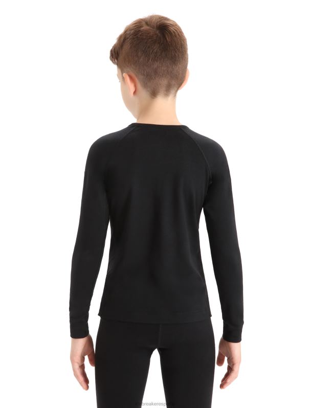 Icebreaker niños Camiseta térmica de manga larga Merino 200 Oasis 0V2J0934 ropa negro