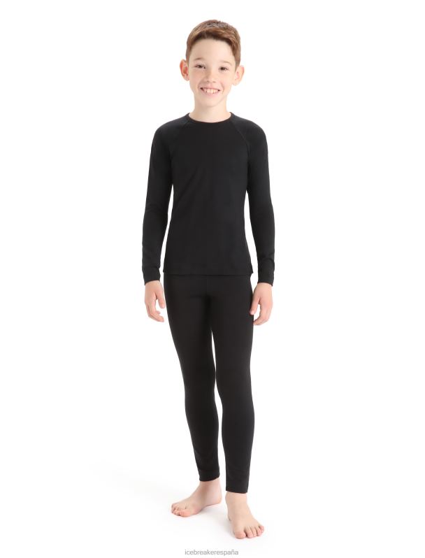 Icebreaker niños Camiseta térmica de manga larga Merino 200 Oasis 0V2J0934 ropa negro