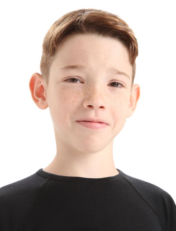Icebreaker niños Camiseta térmica de manga larga Merino 200 Oasis 0V2J0934 ropa negro