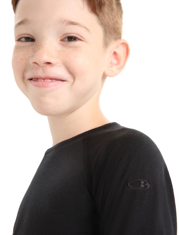 Icebreaker niños Camiseta térmica de manga larga Merino 200 Oasis 0V2J0934 ropa negro